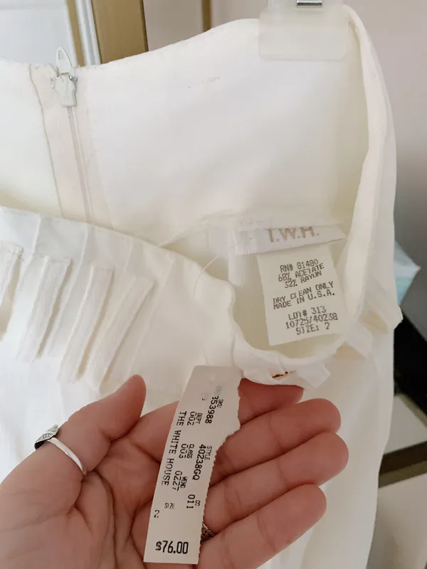 The White House Vintage White Wide Legged Pants - Image 6