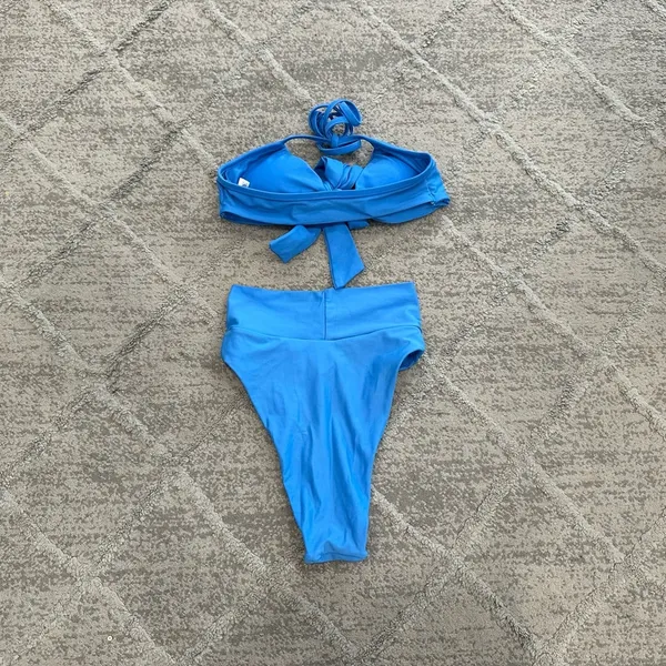 Aerie Wrap Halter Top & Crossover Bikini Bottom Set - Image 9