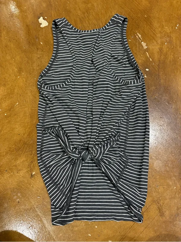 lululemon athletica Black and White Striped Sleeveless Midi Top - Image 2
