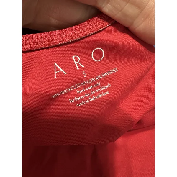 ARO‎ Swim Red Emmie Ribbed One Piece Swimsuit Size S - Image 6