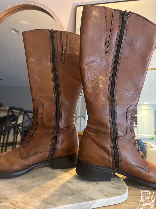 Clarks Neutral Color Artisan Mullin Clove 7.5 Riding Boots - Image 4