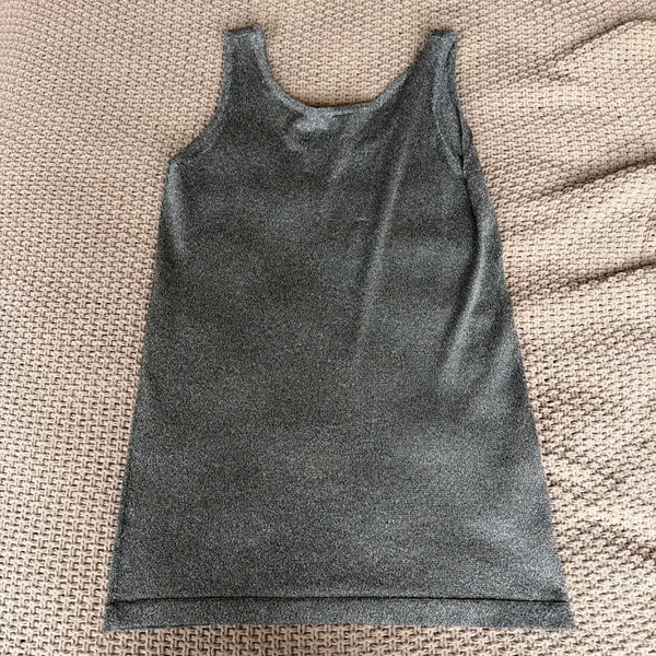 Vintage 90s The Limited Sparkly Grey Tank - Image 2