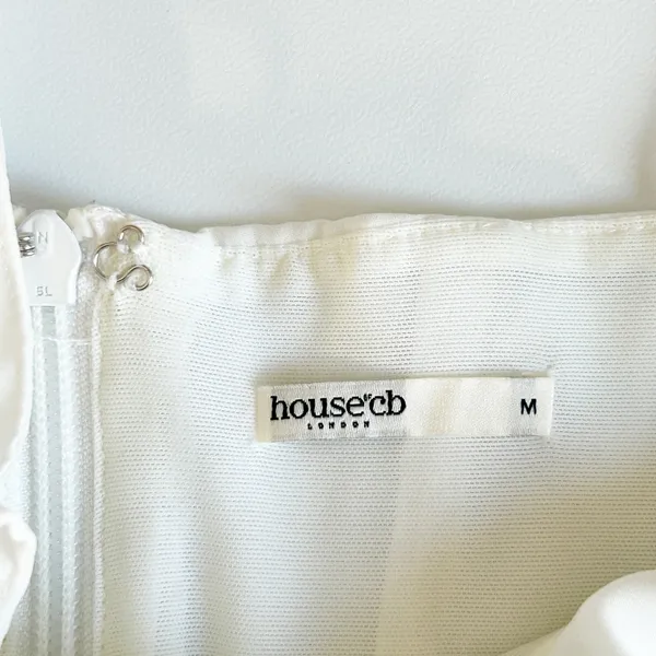 House of CB Womens Orla White Chiffon Strappy Corset Bustier Top Size‎ M - Image 6