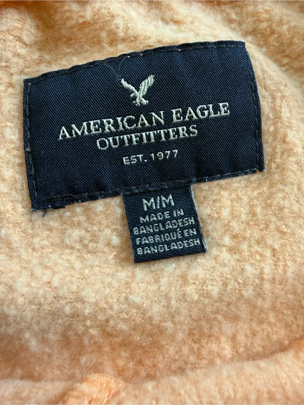American Eagle Outfitters Women's Crewneck Pullover Sweatshirt in Pale Peach M - Image 3