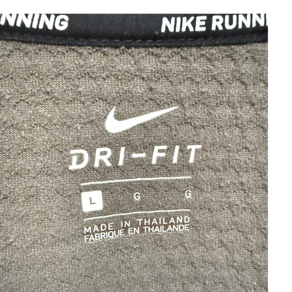 Nike Running Dri-FIT Grey Long Sleeve Top Thumbholes Large Gorpcore Active Life‎ - Image 4