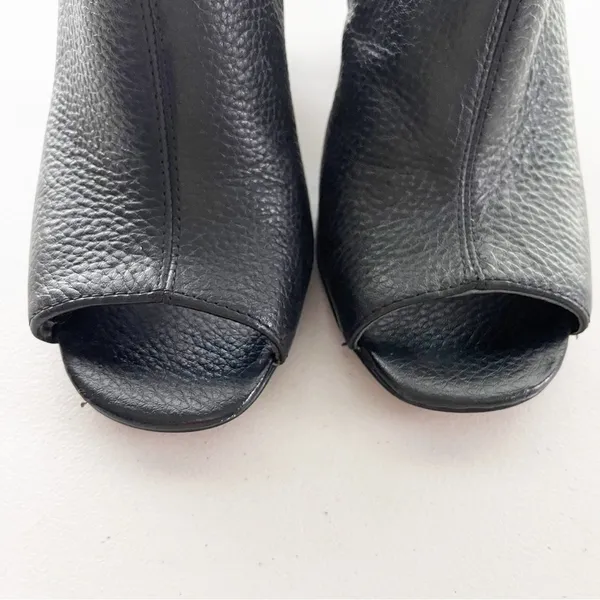 Vince Camuto Black Leather Mule Sandals Block Heel Open Toe Size 6.5 - Image 5