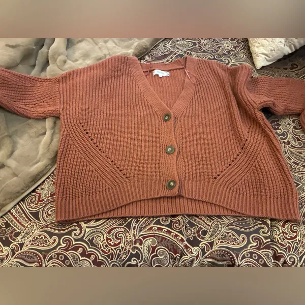 Women's Pink Rose Brand Rust Sweater Size Large - Image 5