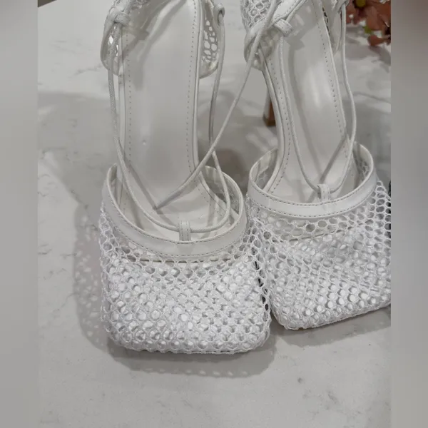 Chic White Mesh Lace - Image 5