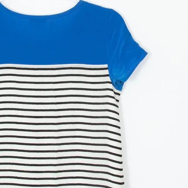 Joie‎ Momsen Short Sleeve Striped Silk Shift Dress Womens Size XS - Image 10