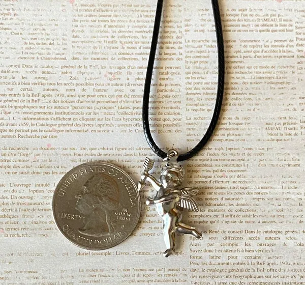 stainless steel cherub angel simple necklace👼🩵 - Image 8