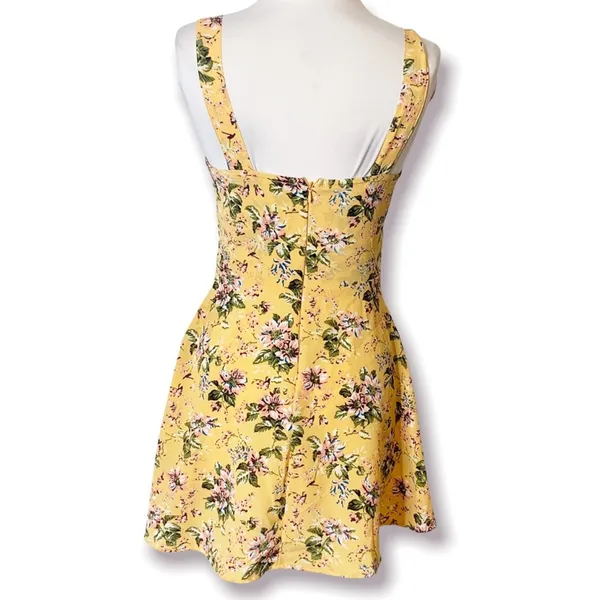 Flynn Skye Leila lace up dress squash floral print sz XS‎ - Image 5