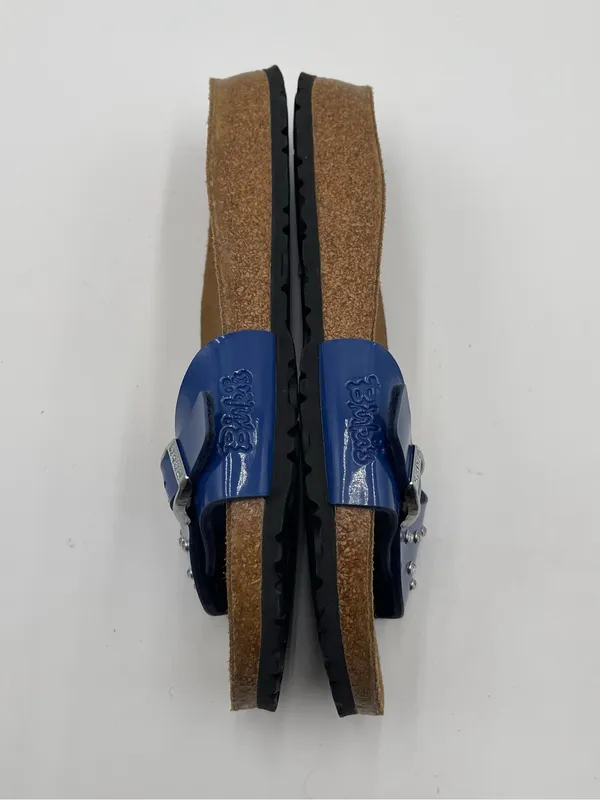 Birkenstock Birki's Rhinestones Patent Blue Sz 38 Women’s 7 Sandals Summer - Image 12