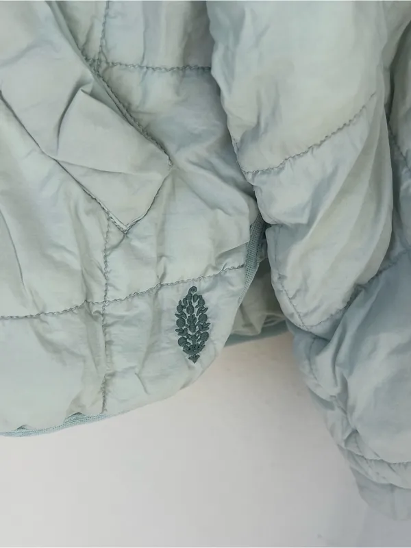 Free People FP Movement Quilted Pippa Puffer Jacket in Saltwater Blue - Image 4