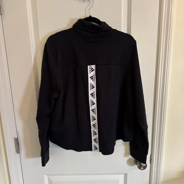 Adidas Women's Sport 2 Street Pullover Turtle Neck Sweatshirt Black Size XL NWT - Image 2