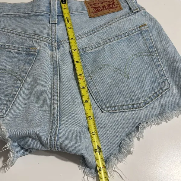 Levi's Light Blue Jean Shorts EUC - Image 4