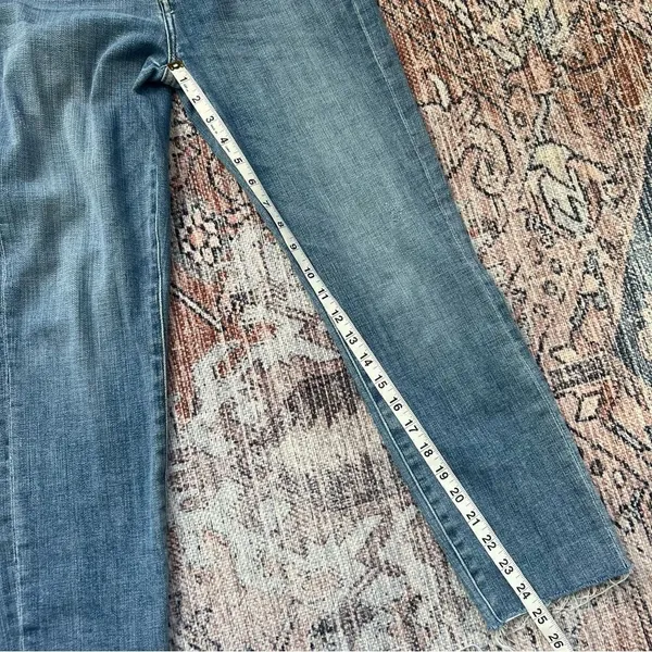 7 for All Mankind High Waist Josephina Designer Denim Jeans Size 24 Button Fly - Image 5