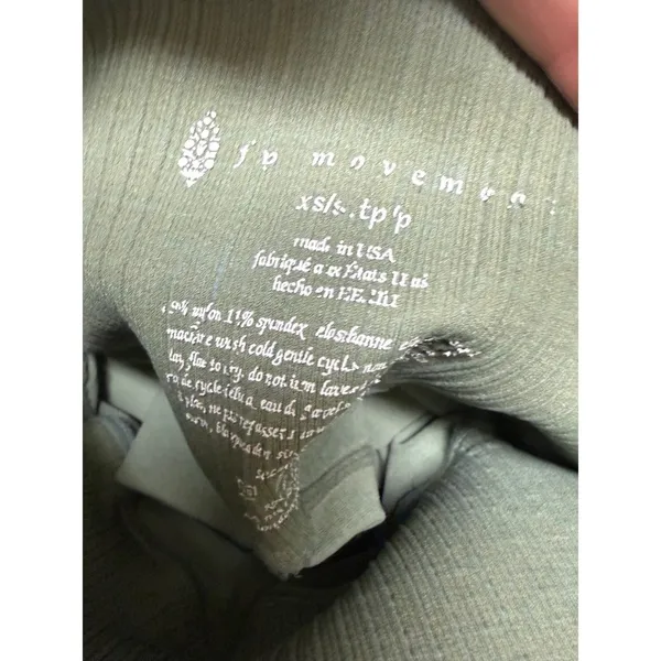 FP Movement Good Karma Bike Shorts Sage Green High Rise XS S OB706176 - Image 5