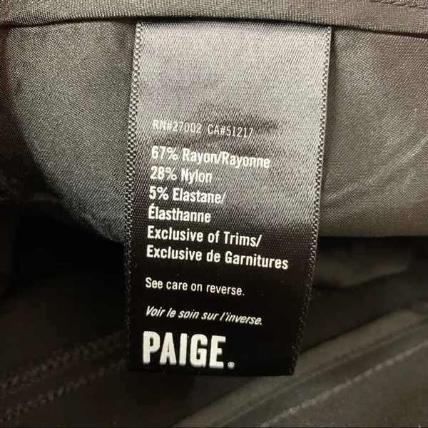 Paige luxe ponte high rise Velvet lace up pants‎ black sz 26 - Image 5