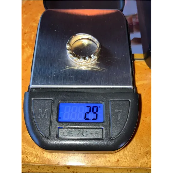 Natural White Diamond Ring Size 7 Gold - Image 9