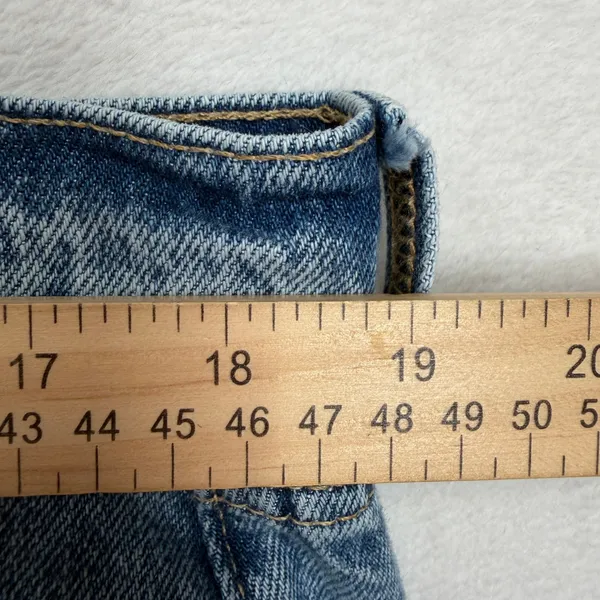 Gap 14 32 Mid Rise Destructed SuperSoft Baggy Jeans Medium Wash Denim 626631 - Image 13