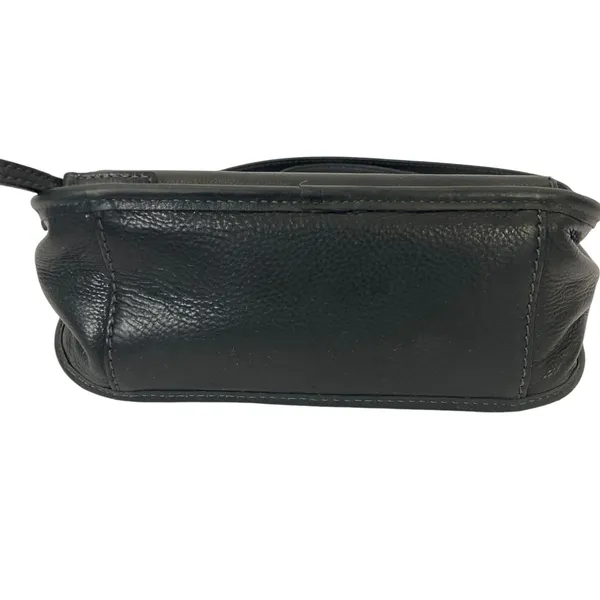 Vintage Fossil Black Leather Shoulder Bag - Image 7