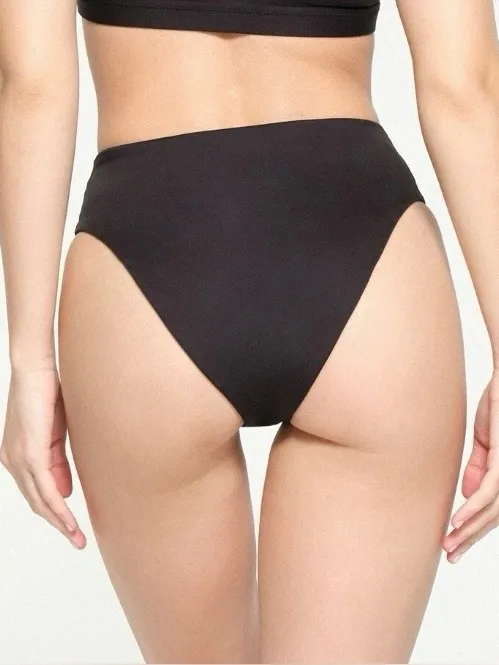 Skims Mid Waist Onyx Black Bikini Swim Bottoms Size L - Image 2