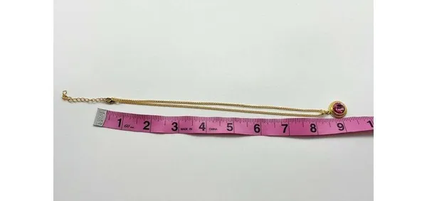 NWT Halos & Glories Gold Tone October Birth Month Birth Stone Pendant Necklace - Image 4