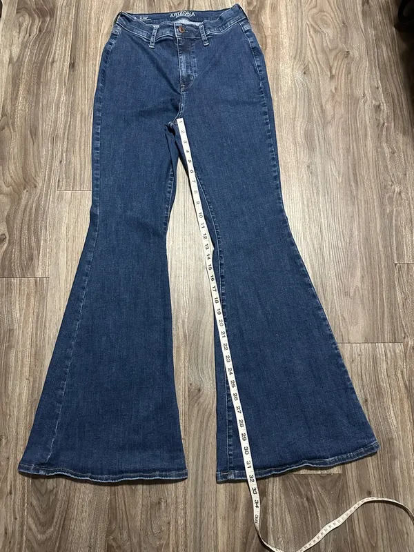 Arizona Jean Company Navy Blue Wide-Leg Flare Jeans - Image 6