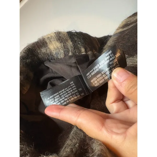 NWT Zara Plaid Wool Blend Jacket Brown Plaid - Image 4