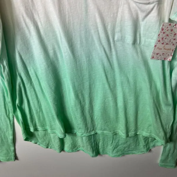 Free people we the free mint ombré long sleeve t-shirt women’s‎ size small NWT - Image 4