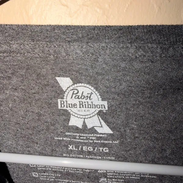 Pabst blue ribbon cropped shirt Gray Size XL - Image 2