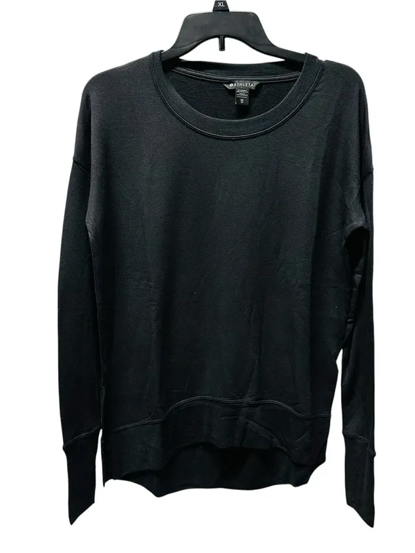 Athleta Coaster Luxe Crewneck Sweatshirt Black Women’s XS NWT Soft Pullover - Image 2
