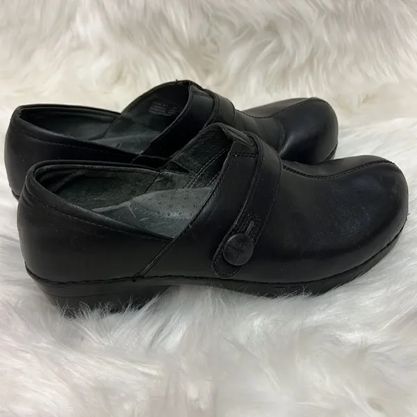 Dansko Heeled‎ Clogs Leather Black EU37 B47 - Image 6