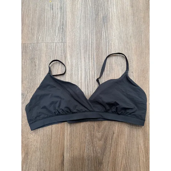 Skims Fits Everybody Triangle Bralette Onyx Black Size L Adjustable Straps‎ - Image 2