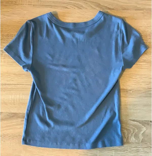 American Eagle Blue Ladybug Baby Tee - Image 3