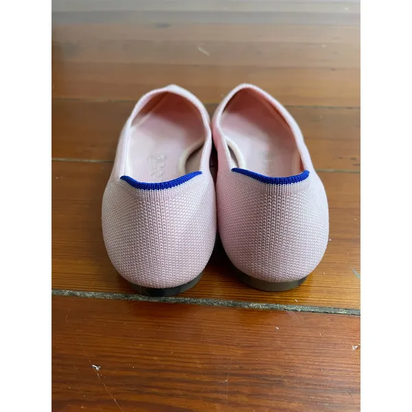 Rothy's The Point Flats Womens 6.5 Blush Pink Blue Knit Pointed Toe - Image 6