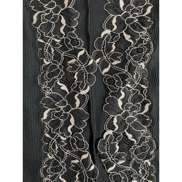 La Senza Black Lace Trim Kimono Robe Size S/M - Image 8