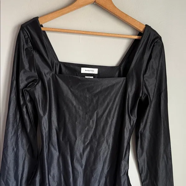 Babaton Satinette Squareneck Longsleeve Bodysuit Medium - Image 5