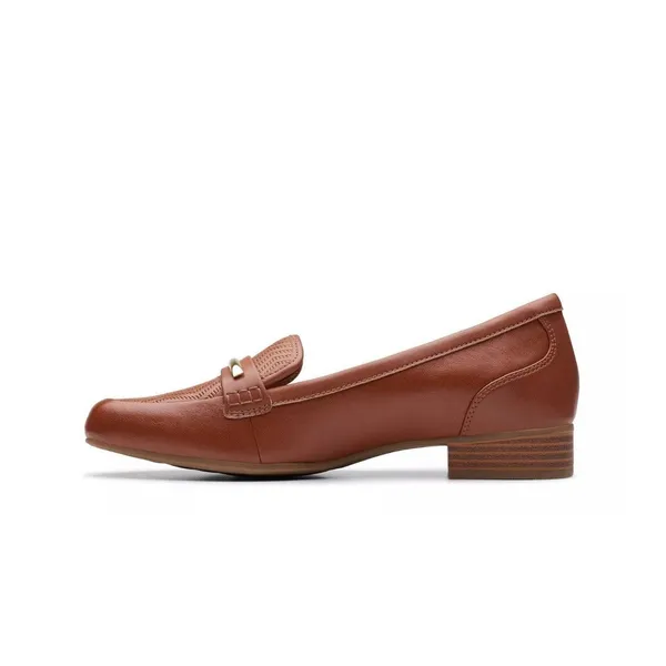 Woman's Loafers Clarks Cinnamon Brown Juliet Aster Loafer Size 9 - Image 3