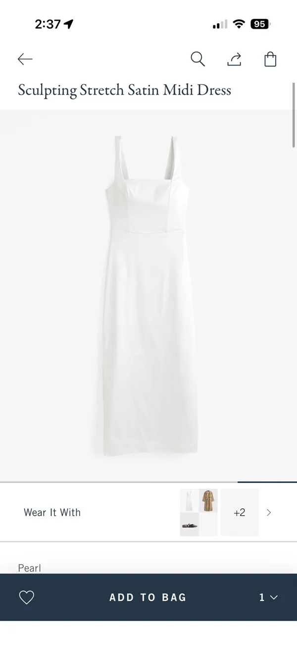 Abercrombie White Midi Dress - Image 3