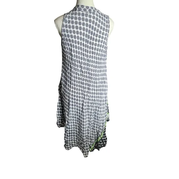 Blue White Green Boho Tapestry Printed Beachy Coverup Dress Resort Women's‎ XL - Image 6