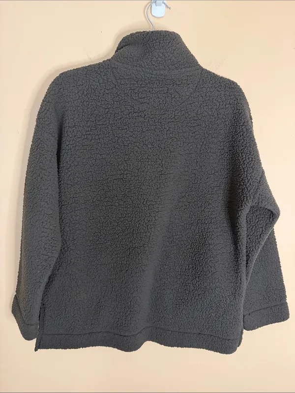 aerie Brown Sherpa Snap-Front Pullover - Image 5