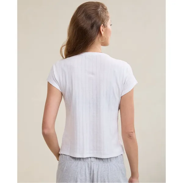 Aerie Knit Baby Tee in White Size XL - Image 2