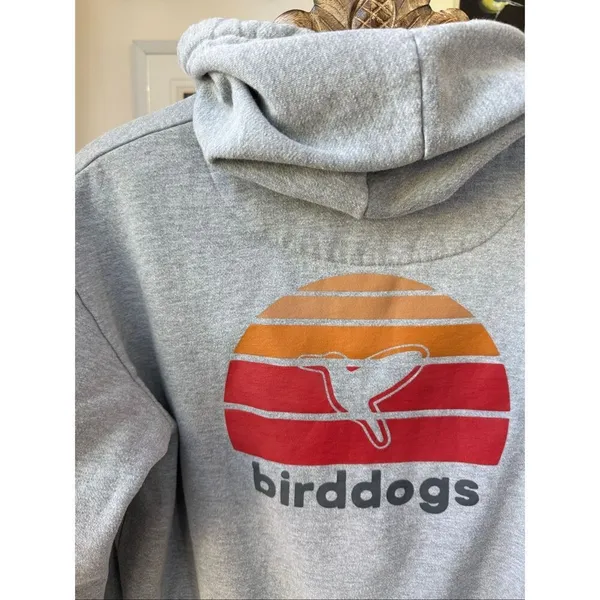 Birddogs Unisex Hoodie Grey Logo Pullover M - Image 4