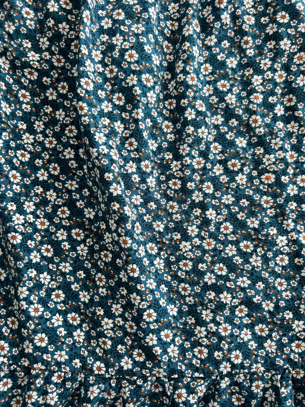 DIP Women’s 2X Blue Floral Tiered Sundress Boho Cottagecore - Image 2