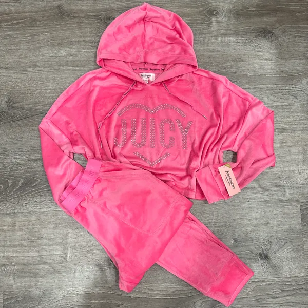 Juicy Couture NWT Forever Pink Jogger Pajama Hoodie Set - Image 2