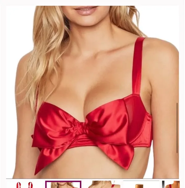 Victoria's Secret Bow Bra Red - Image 2