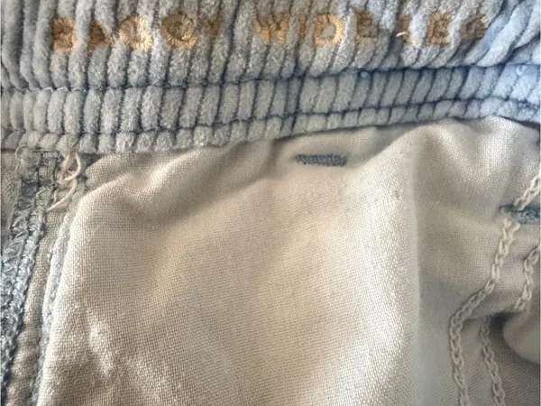 American Eagle Outfitters Light Blue Wide-Leg Corduroy Cargo Pants size 0 short - Image 5
