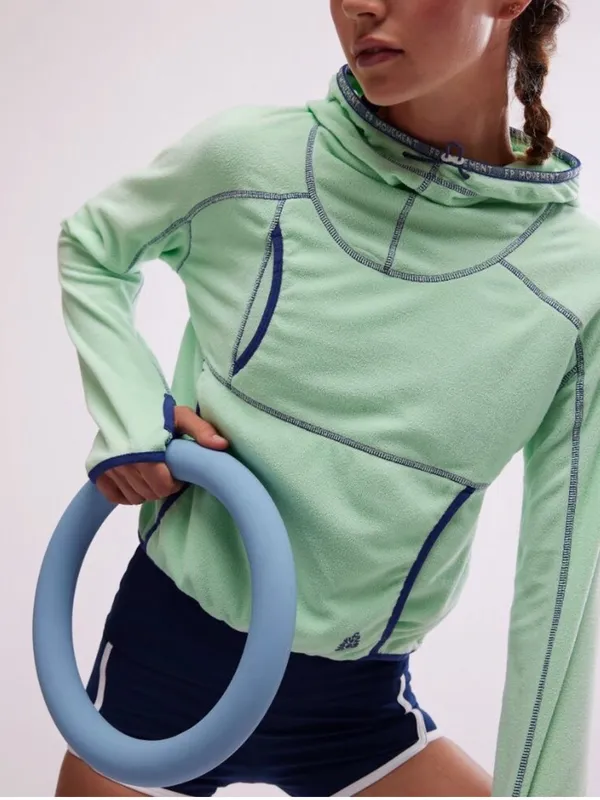 FP MOVEMENT Care FP On The Run Lightweight Fleece Pullover /Jade - Image 4