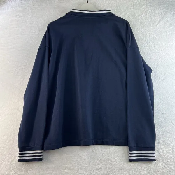 Nautica XXL Sweater Quarter 1/4‎ Zip Pullover Women's Navy Blue Nautical Preppy - Image 10